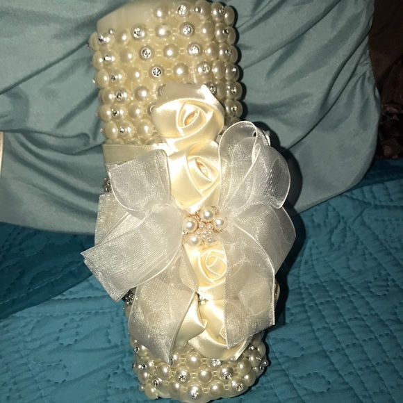 7pc bridal bouquet set with unity candle - Picture 7 of 8